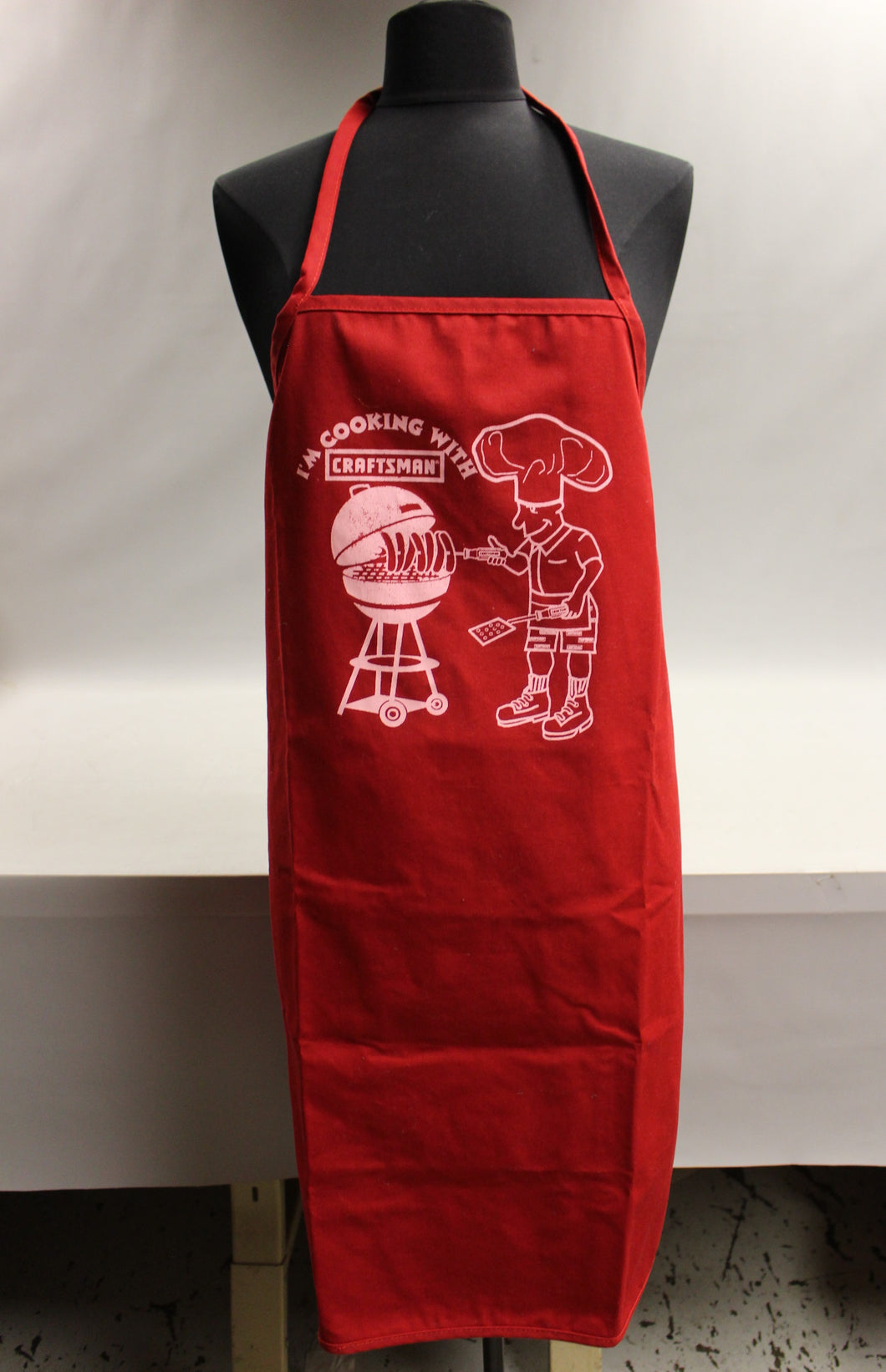 Vintage I'm Cooking with Craftsman Apron - Red & White - Used