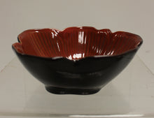 Load image into Gallery viewer, Pfaltzgraff Sarina Painted Poppies Floral Shaped Ceramic Bowl - Amber - New