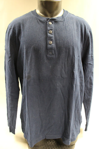 St. Johns Bay Men's Long Sleeve Henley Legacy Shirt Size Large -Used