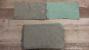 15 Pack Of Cleaning Cloth For Counter Sink Kitchen Bathroom - Green/Grey - New