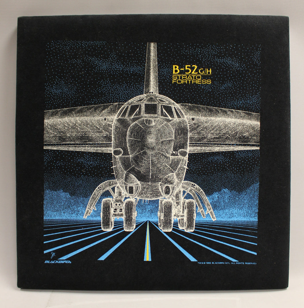 1986 Blackbird B-52 G/H Strato Fortress Velvet Poster Framed Wall Art - 20x20