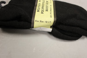 US Military Men's Polypropylene Boot Socks - Size: 10-13 - New