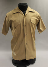 Load image into Gallery viewer, Creighton Marine Khaki Short Sleeve Button Up Shirt - Large (16-16.5) - Used