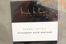 Load image into Gallery viewer, Nicole Miller Signature Shower Curtain - Honeymoon Suite Platinum - 72x75 - New