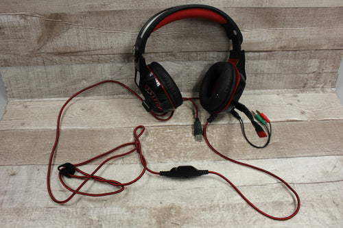 Beexcellent 3.5mm Wired Gaming Headsets -Red -Used