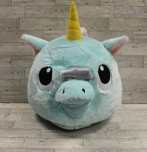 Sazac Plush Panda Bear Unicorn Mascot Head Mask - Used