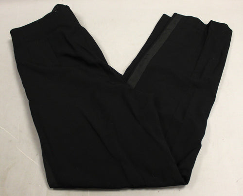 Men's Mess Dress Pants with Satin Stripe - Black - Waist: 31
