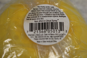 Set of 3 Floating Candles - Citrus Spray - New