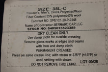 Load image into Gallery viewer, US Army Men&#39;s Tropical Poly Wool Trousers - Size: 35L-C - Used
