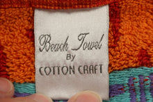 Load image into Gallery viewer, Vintage Cotton Craft Beach Towel - Floral - Used