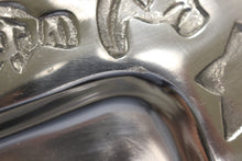 Load image into Gallery viewer, Mexican Pewter Christmas Serving Tray - 14" x 6" - Used