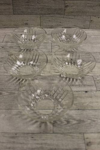 Set of 5 Federal Glass Park Avenue Berry Bowls - Used