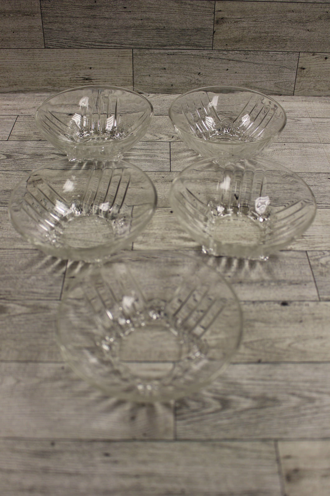 Set of 5 Federal Glass Park Avenue Berry Bowls - Used