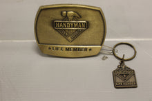 Load image into Gallery viewer, Handyman Club of America Life Member Belt Buckle and Key Ring - Used