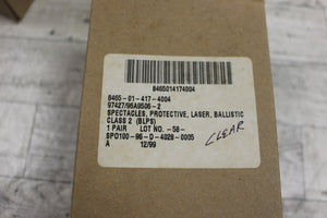 US Military Protective, Laser, Ballistic Spectacles - 8465-01-417-4004 - NEW!
