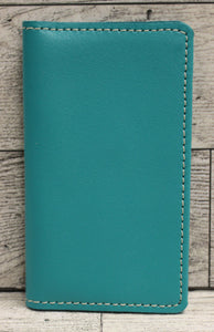Baekgaard Slim Leather Business Card Case Holder - Teal - Used