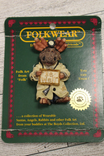 Boyd's Bears And Friends Folkwear Be Well Moose -New