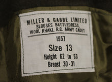 Load image into Gallery viewer, 1950&#39;s Royal Canadian Army Cadet Battledress Jackets - Choose Size - Used