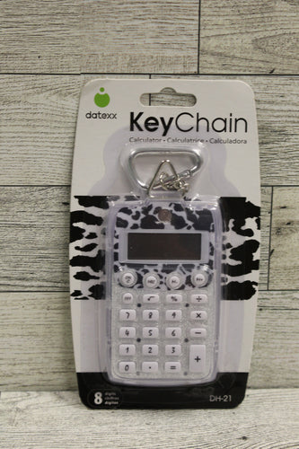 Datexx Calculator Keychain - DH 21 - Blk/White - New