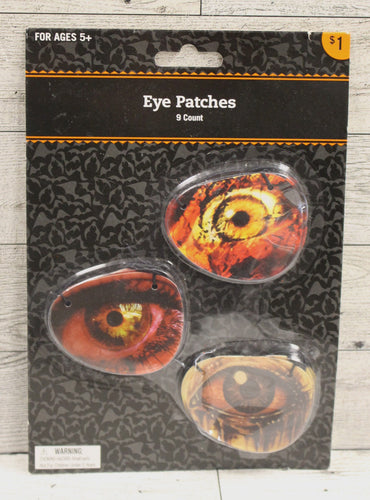 Set of 9 Eye Patches - Assortment of Patterns - New