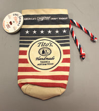 Load image into Gallery viewer, TITO'S Collectible Vodka Bottle Drawstring Gift Bag/Koozie -Red White&amp;Blue - New