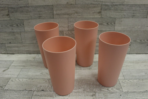 Set of 4 Mainstays 26 oz. Plastic Tumbler - Pink - New