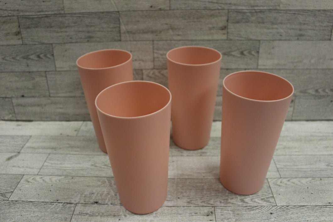 Set of 4 Mainstays 26 oz. Plastic Tumbler - Pink - New