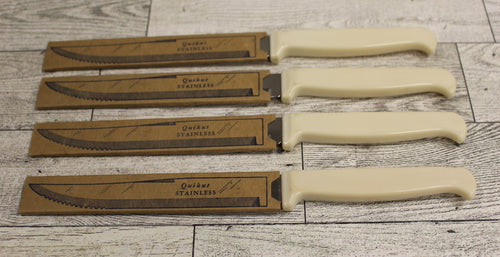 Set of 4 Quikut Stainless Hollow Ground Steak Knife Set - Used