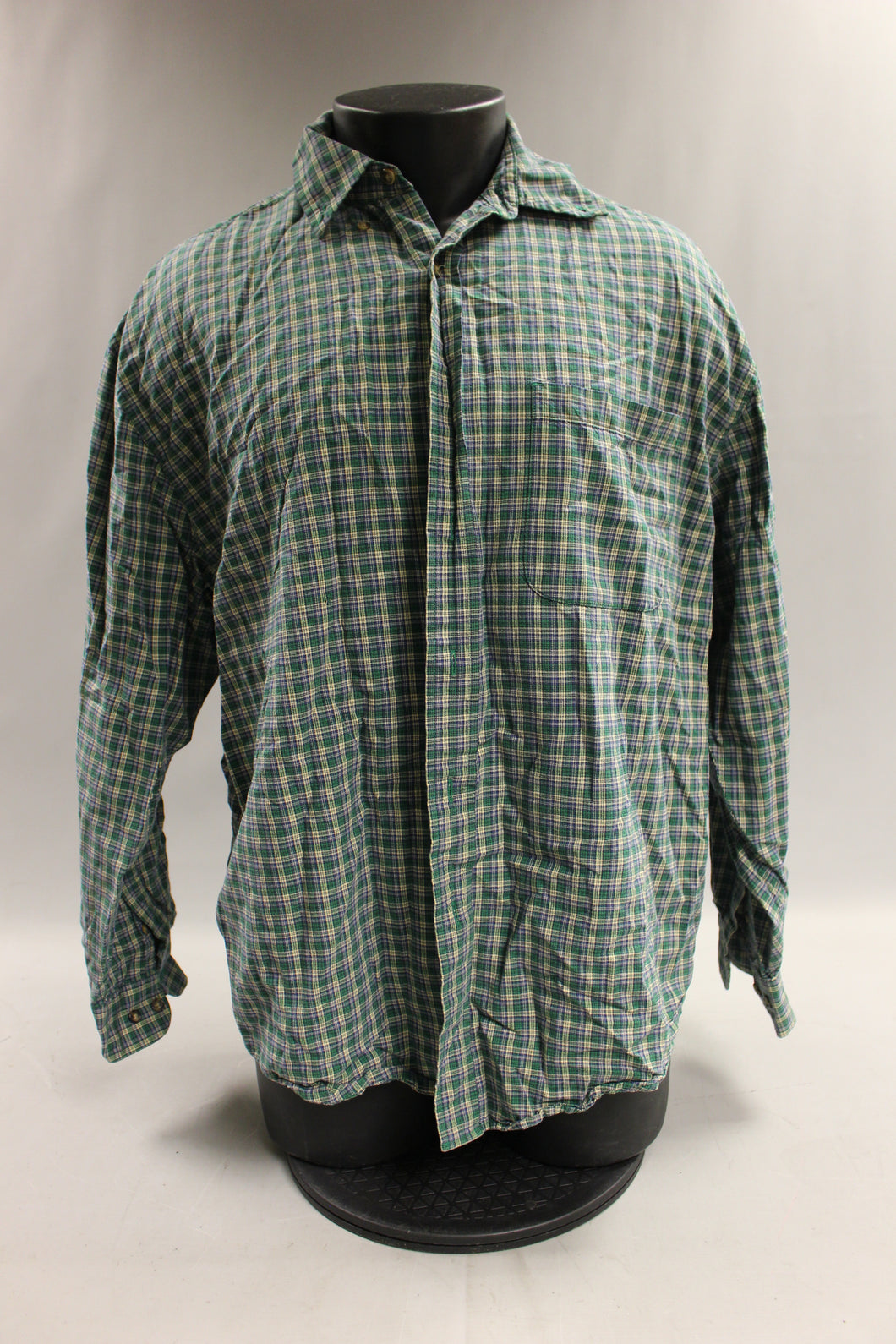 Eddie Bauer Men's Long Sleeve Plaid Shirt - Large - Used