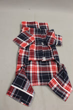 Load image into Gallery viewer, Fabdog Blue Plaid Pajamas 12&quot; Dog Pajama -New