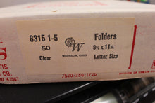 Load image into Gallery viewer, Globe Weis 8315 1-5 Folders - 9-1/2&quot; x 11-3/4&quot; - 50 Count - New