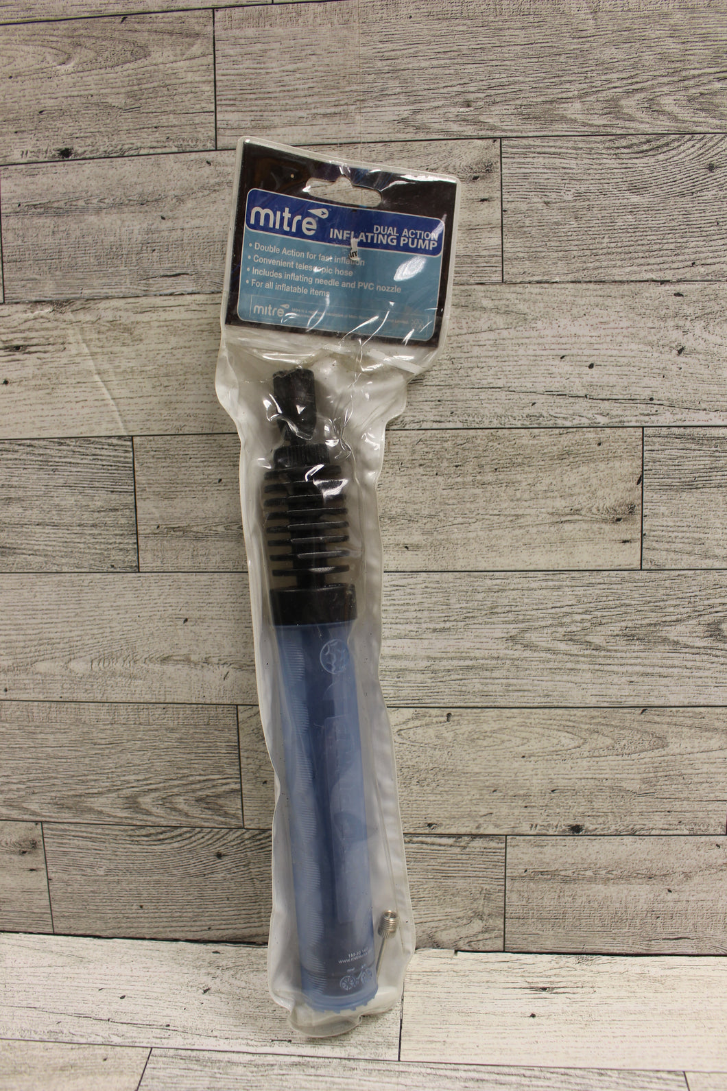 Mitre Dual Action Inflating Pump with Needle - New