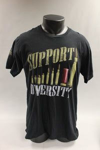 American Apparel Men's Support Diversity Ammo T Shirt Size Large -Used
