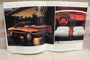 Vintage 1990 Chrysler Vehicle Lineup Brochure Catalog -Used