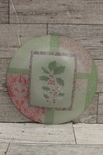 Load image into Gallery viewer, Christmas Decorative Glass Plate Decoupage Design - 6&quot; - Used