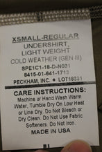 Load image into Gallery viewer, Gen III Light Weight Cold Weather Long John Shirt - Coyote - XSmall Regular- New