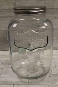 Yorkshire Glassware 1 Gallon Beverage or Sun Tea Dispenser - Metal Lid - New