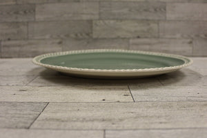 Harker Pottery Chesterton Celadon Oval Serving Platter - 11" x 8" - Sage - Used