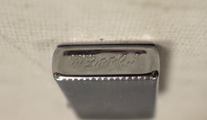 Zippo Slim with Pinstripes on Chrome - Used