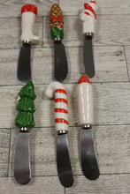 Load image into Gallery viewer, Multicolor Christmas Porcelain Stainless Seteel Knife Spreaders Set - Used