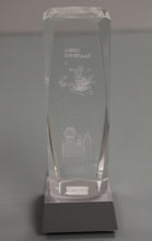 Load image into Gallery viewer, Merry Christmas Santa 3D Crystal Glass Paperweight with Multi-Color Light - New