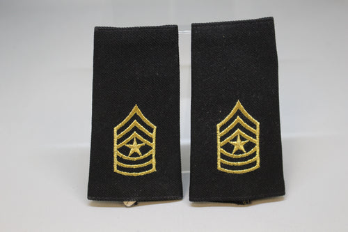 US Army E-9 Sergeant Major Epaulets - Large - Used