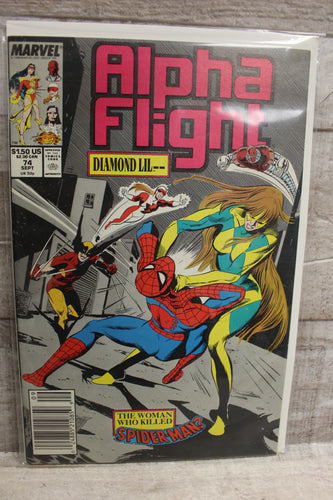 Marvel Comics Alpha Flight #74 1989 Comic Book -Used