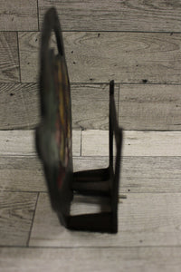 Cast Iron Metal Stained Glass Basket with Cherries Napkin Holder - Used