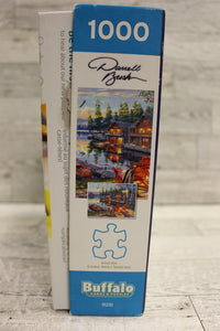 Buffalo Games Darrell Bush LOON LAKE 1000 Piece Puzzle - 26.75" x 19.75" - Used
