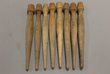 Load image into Gallery viewer, Vintage US Army Wooden Tent Pegs/Staked for Half Pup Tent - Set of 8 -Used