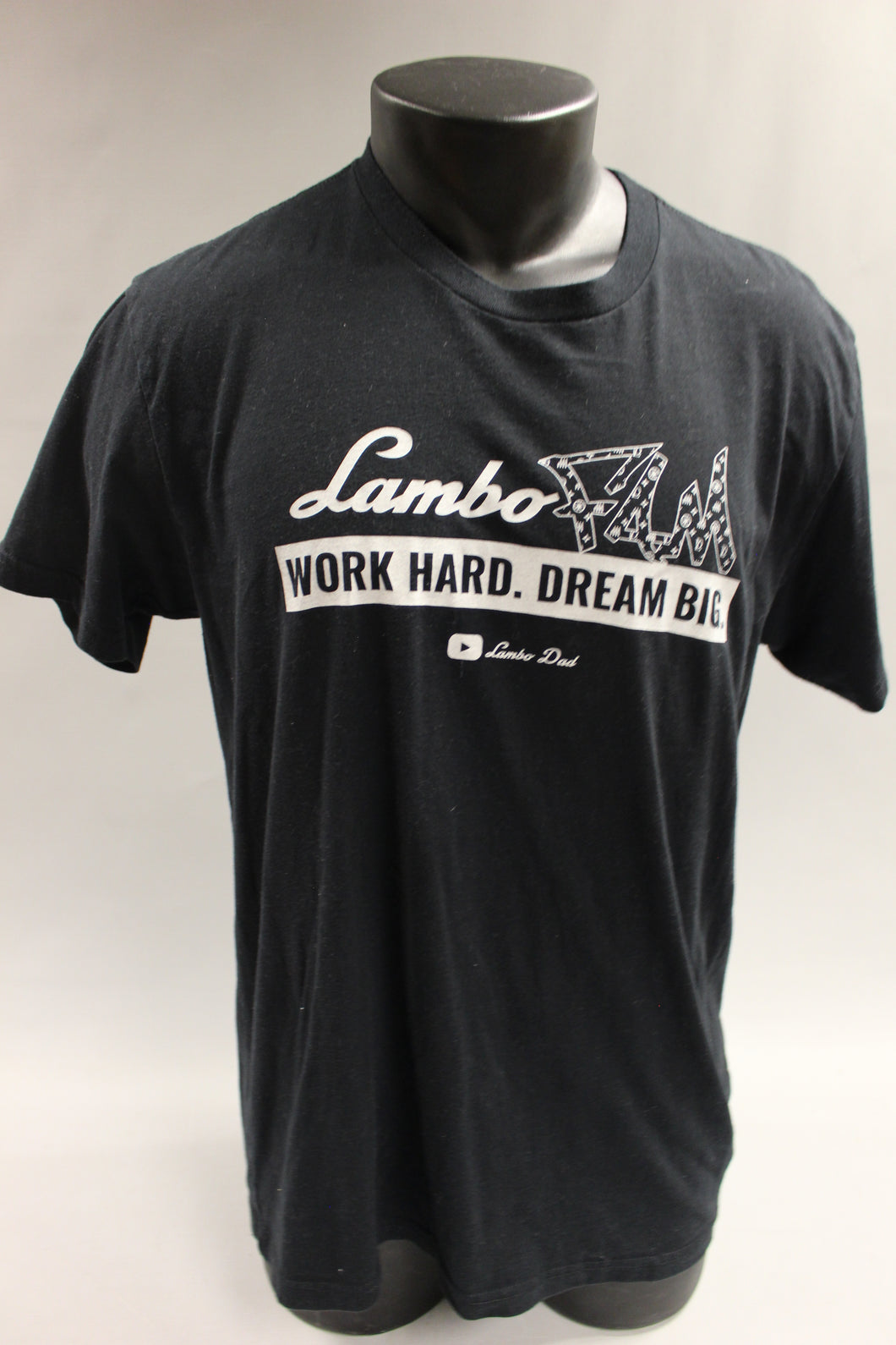 Lambo Dad Lambo Fam Work Hard Dream Big Unisex T Shirt Size Large -Used