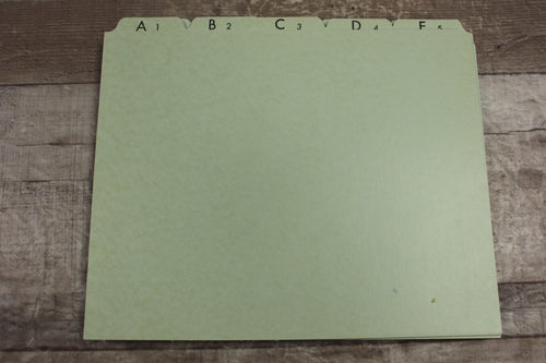 File Form Folder 2 Letter Card Set 7530-00-989-0698 -New