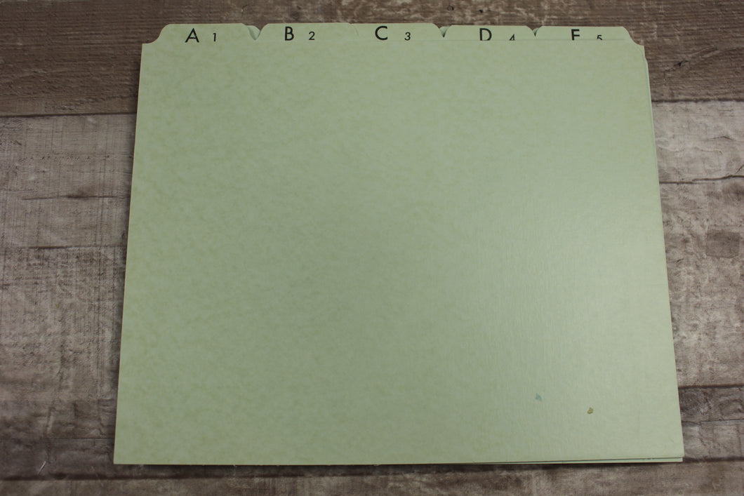 File Form Folder 2 Letter Card Set 7530-00-989-0698 -New