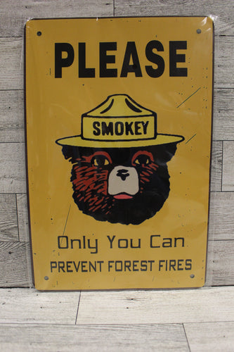 Please Ony You Can Prevent Forest Fires Metal Sign - New
